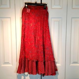 Vintage Silk wrap around skirt